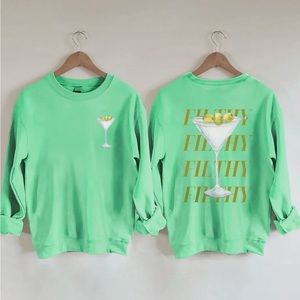 New Filthy Martini sweatshirt in mint green. Says XXL but fits like a Large!